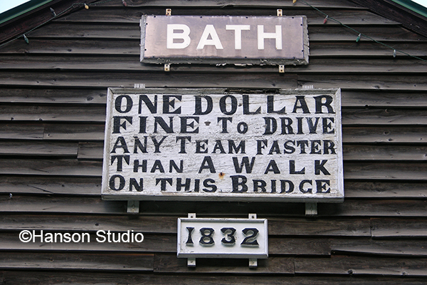 Bath, NH - Covered Bridge Sign - Horizontal